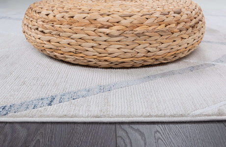 Pastoral Blue/Beige Woven Non-Slip Indoor Area Rug - Ornate Home