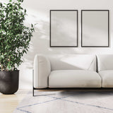 Pastoral Blue/Beige Woven Non-Slip Indoor Area Rug - Ornate Home