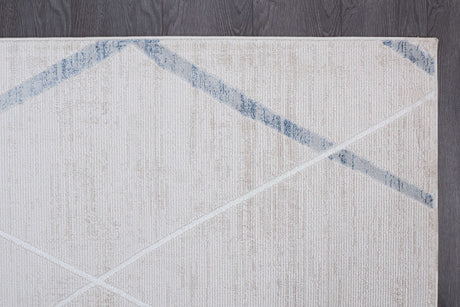 Pastoral Blue/Beige Woven Non-Slip Indoor Area Rug - Ornate Home