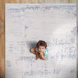 Pastoral Blue/Gray Woven Non-Slip Indoor Area Rug - Ornate Home