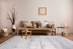 Pastoral Blue/Gray Woven Non-Slip Indoor Area Rug - Ornate Home