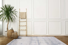 Pastoral Blue/Gray Woven Non-Slip Indoor Area Rug - Ornate Home