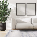 Pastoral Blue/Gray Woven Non-Slip Indoor Area Rug - Ornate Home