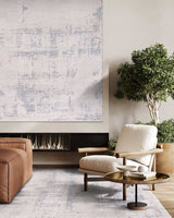 Pastoral Blue/Gray Woven Non-Slip Indoor Area Rug - Ornate Home