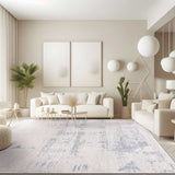 Pastoral Blue/Gray Woven Non-Slip Indoor Area Rug - Ornate Home