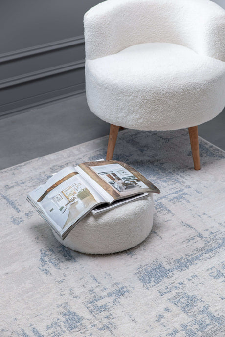 Pastoral Blue/Gray Woven Non-Slip Indoor Area Rug - Ornate Home