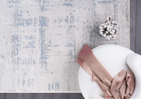 Pastoral Blue/Gray Woven Non-Slip Indoor Area Rug - Ornate Home