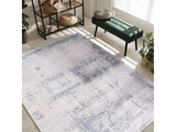 Pastoral Blue/Gray Woven Non-Slip Indoor Area Rug - Ornate Home