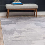 Pastoral Gray/White Woven Non-Slip Indoor Area Rug - Ornate Home