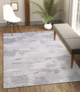 Pastoral Gray/White Woven Non-Slip Indoor Area Rug - Ornate Home