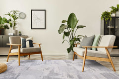 Pastoral Gray/White Woven Non-Slip Indoor Area Rug - Ornate Home