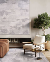 Pastoral Gray/White Woven Non-Slip Indoor Area Rug - Ornate Home