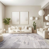 Pastoral Gray/White Woven Non-Slip Indoor Area Rug - Ornate Home