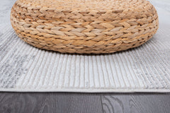 Pastoral Gray/White Woven Non-Slip Indoor Area Rug - Ornate Home