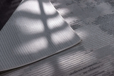 Pastoral Gray/White Woven Non-Slip Indoor Area Rug - Ornate Home