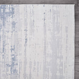 Pastoral White/Blue Woven Non-Slip Indoor Area Rug - Ornate Home