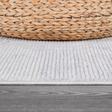 Pastoral White/Blue Woven Non-Slip Indoor Area Rug - Ornate Home