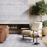 Pastoral White/Gray Woven Non-Slip Indoor Area Rug - Ornate Home