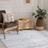 Pastoral White/Gray Woven Non-Slip Indoor Area Rug - Ornate Home