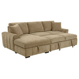 Pastrana Camel Upholstered Sleeper Sectional Sofa LAF Chaise - Ornate Home