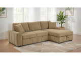Pastrana Camel Upholstered Sleeper Sectional Sofa RAF Chaise - Ornate Home