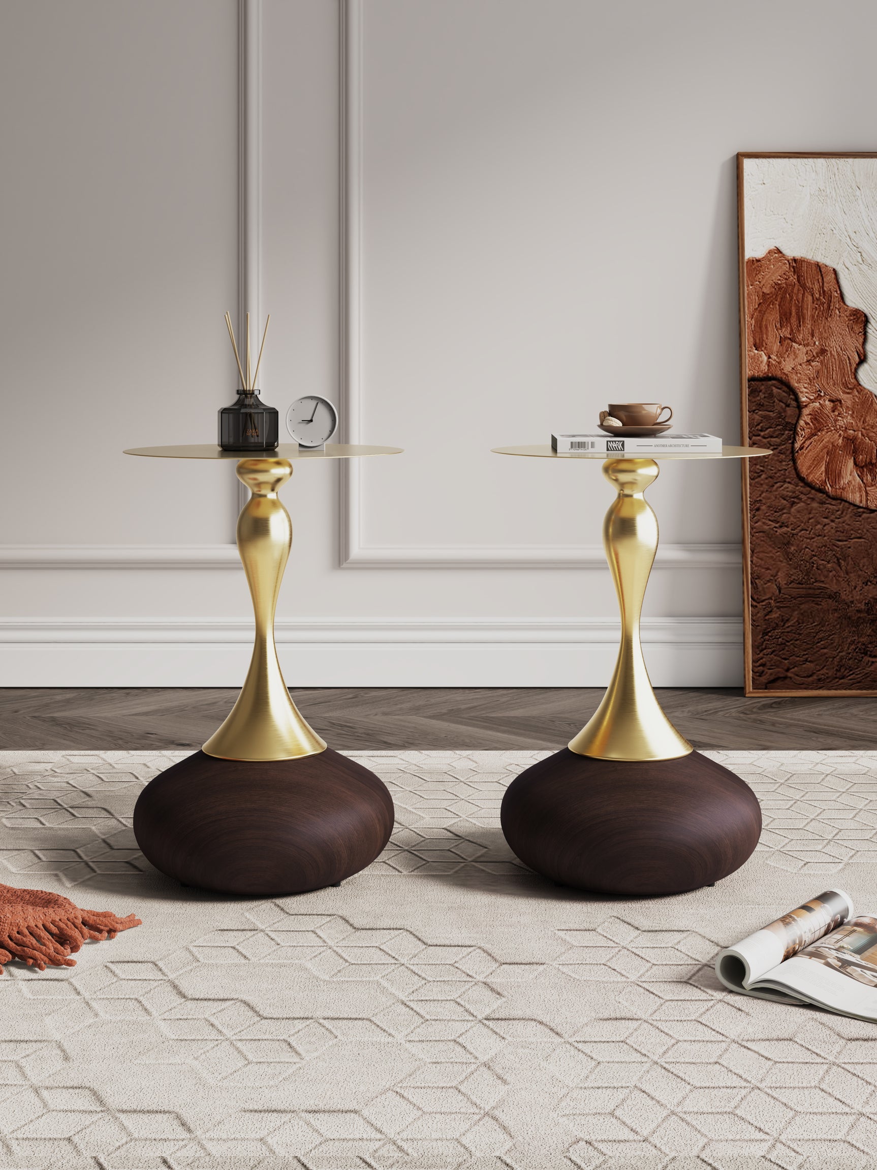 Patchin End Table in Brown Set of 2 - Ornate Home