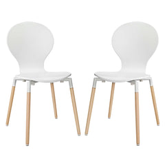 Path White Dining Chair (Set of 2) - Ornate Home