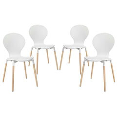 Path White Dining Chair (Set of 4) - Ornate Home