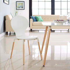 Path White Dining Wood Side Chair - Ornate Home