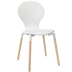 Path White Dining Wood Side Chair - Ornate Home