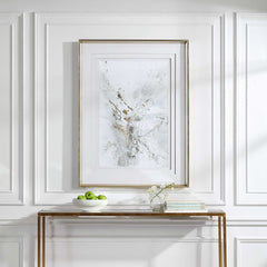 Pathos Gold/Gray/White Framed Abstract Print - Ornate Home