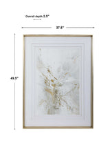 Pathos Gold/Gray/White Framed Abstract Print - Ornate Home