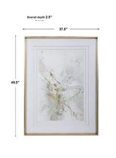 Pathos Gold/Gray/White Framed Abstract Print - Ornate Home