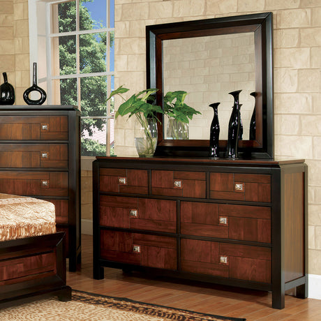 Patra Acacia/Walnut 5 Pc. Queen Bedroom Set w/ 2NS - Ornate Home