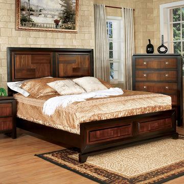Patra Acacia/Walnut 5 Pc. Queen Bedroom Set w/ Chest - Ornate Home