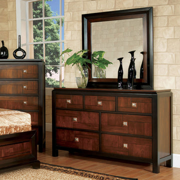 Patra Acacia/Walnut 5 Pc. Queen Bedroom Set w/ Chest - Ornate Home