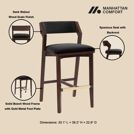 Patricia Barstool in Black - Ornate Home