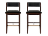 Patricia Barstool in Black (set of 2) - Ornate Home