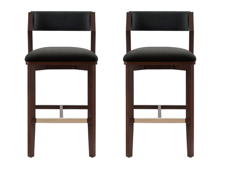Patricia Barstool in Black (set of 2) - Ornate Home