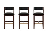 Patricia Barstool in Black (set of 3) - Ornate Home