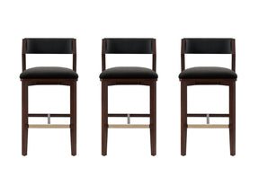 Patricia Barstool in Black (set of 3) - Ornate Home