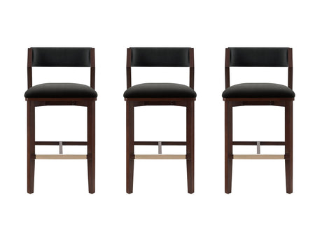 Patricia Barstool in Black (set of 3) - Ornate Home