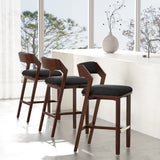 Patricia Barstool in Black (set of 3) - Ornate Home