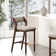 Patricia Barstool in Linen - Ornate Home
