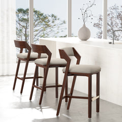 Patricia Barstool in Linen - Ornate Home