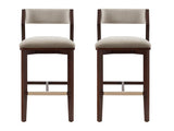 Patricia Barstool in Linen (set of 2) - Ornate Home