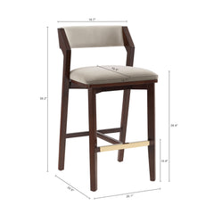 Patricia Barstool in Linen (set of 2) - Ornate Home