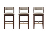 Patricia Barstool in Linen (set of 3) - Ornate Home