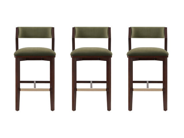 Patricia Barstool in Turtle Green (set of 3) - Ornate Home