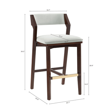 Patricia Barstool in White Glacier - Ornate Home